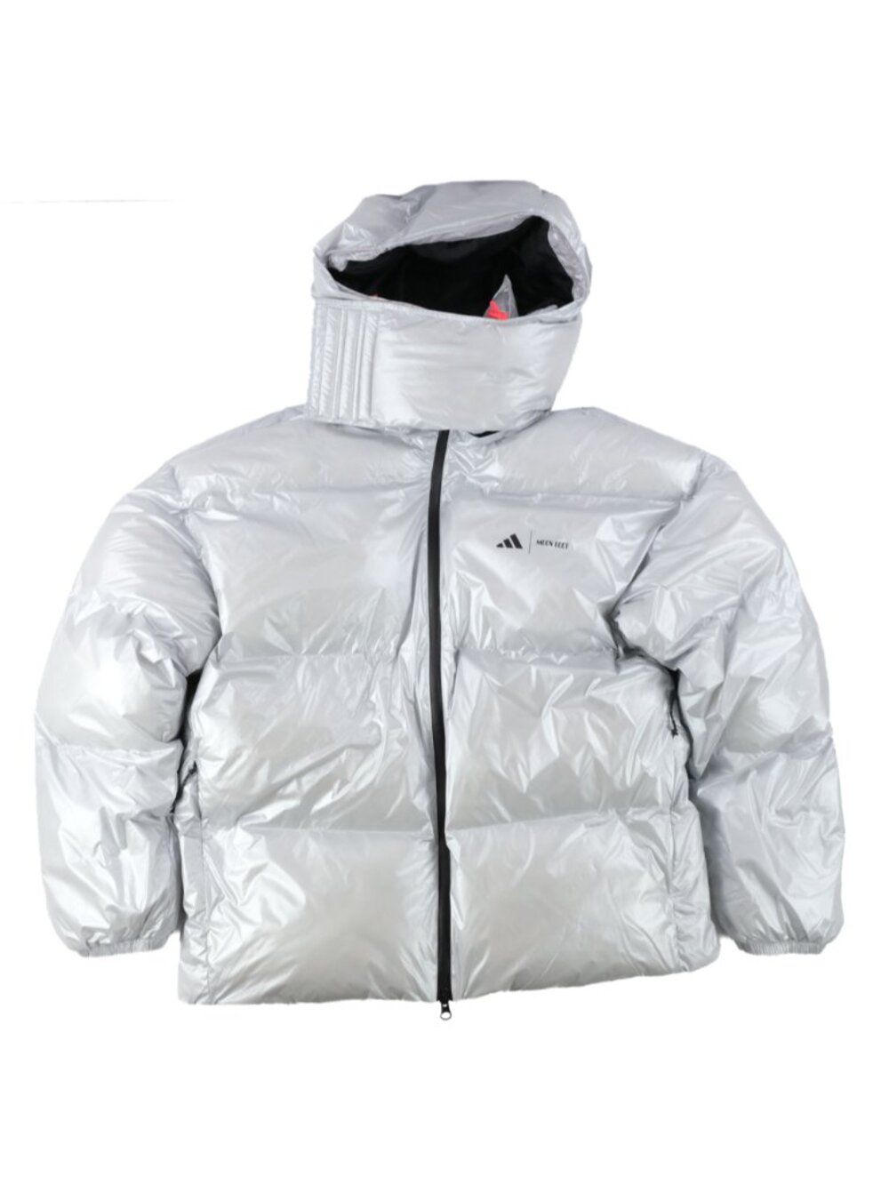 Adidas x Moon Boot Padded Puffer Jacket Silver KA3517 Mens Size Sm $300 Silver
